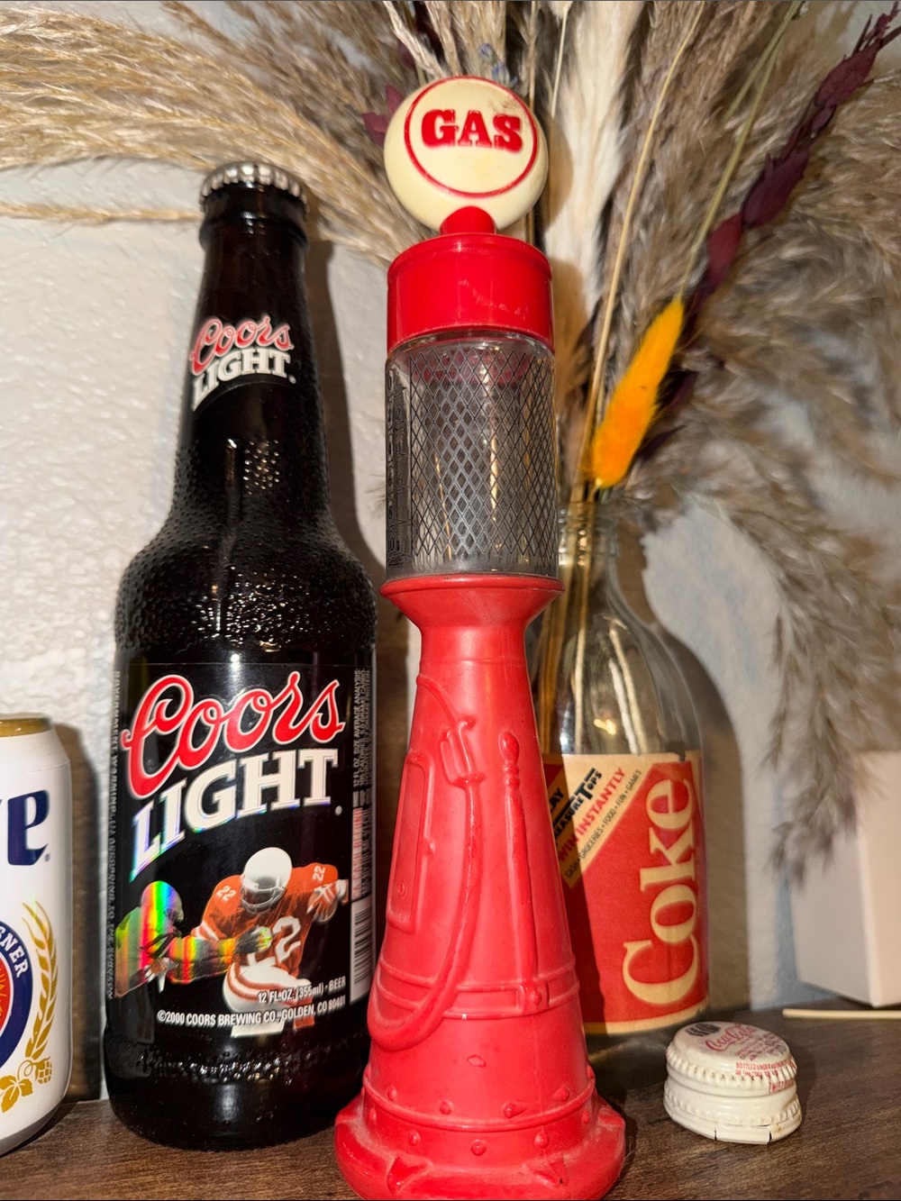 Vintage Avon Red GAS Pump Bottle aftershave bottle- Home Decorations